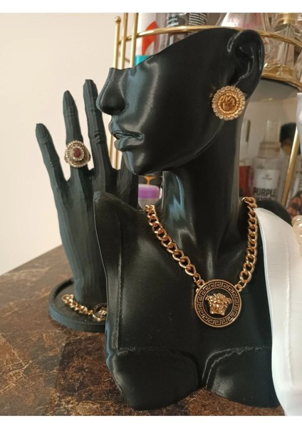 Şık 21CM Takı ve Makyaj Organizer Seti, Manken, Stand, Kolye, Yüzük Sergileme modelleri