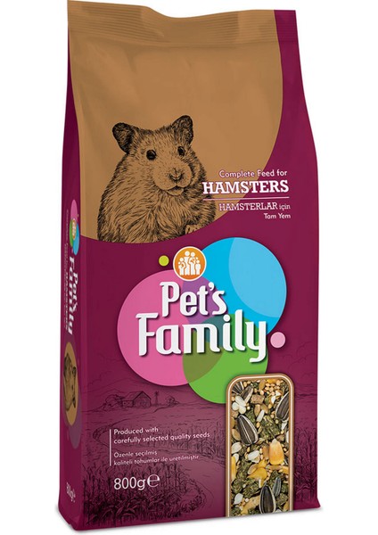 Pets Famıly Hamster Yemi 800G Lzwdr