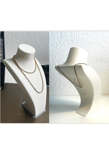 Beyaz Vitrinlik Kolye Sergisi, Şık ve Kullanışlı Sergi Standı