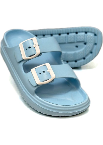 Çift Toka Hafif Eva Yazlık Plaj Terliği Havuz Terliği Lavabo Terliği Bebe Mavi fırsatları