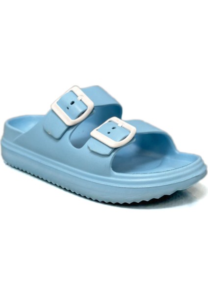 Çift Toka Hafif Eva Yazlık Plaj Terliği Havuz Terliği Lavabo Terliği Bebe Mavi indirimleri