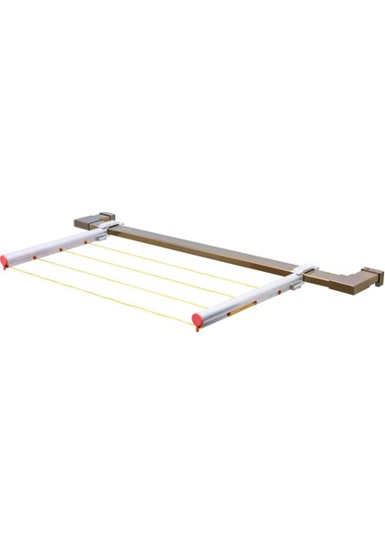 Ayarlanabilir Alüminyum Cam Balkon Çamaşır Askılığı 25X60–30X80 Gri Renk