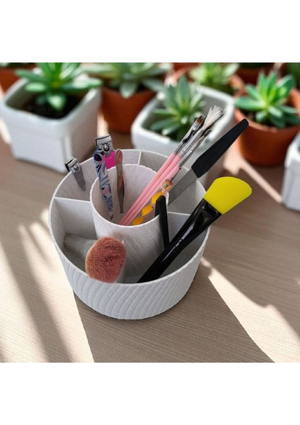 Şık Beyaz Makyaj Düzeni Organizeri, Pratik ve Estetik Saklama Çözümü modelleri