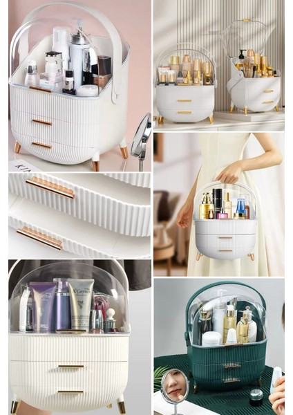 Şık Gri Toz Geçirmez Cilt ve Mücevher Düzenleyici Kutu, Yatak Odası Depolama fırsatları