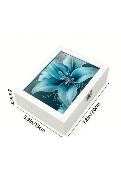 Aynalı, Çizimli Takı Kutusu ve Düzenleyici, Şık Beyaz Tasarım fırsatları