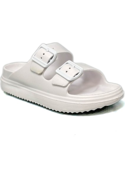 Çift Toka Hafif Eva Yazlık Plaj Terliği Havuz Terliği Lavabo Terliği Beyaz indirimleri