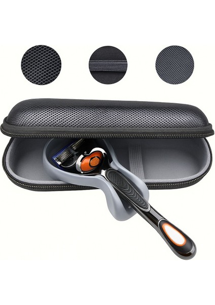 Siyah Tıraş Çantası, Seyahat ve Günlük Kullanım Için Koruyucu Kılıf