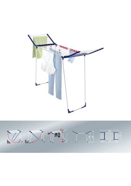 Çok Renkli Solid Maxx Pegasus Çamaşır Kurutucu 180, Hijyen ve Konfor Sağlar fırsatları