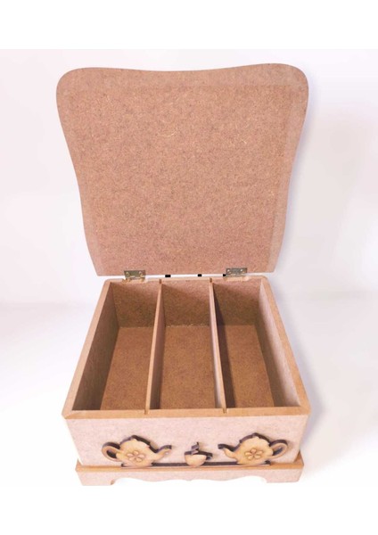 Ahşap Çok Amaçlı Boyanabilir Organizer Kutu Dekoratif Çaydanlık Takı Makyaj fiyatları