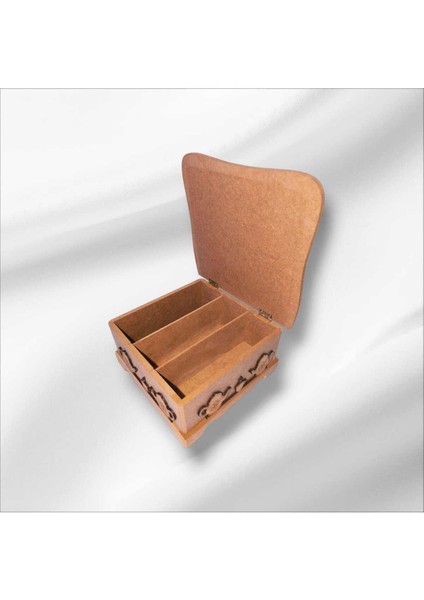 Ahşap Çok Amaçlı Boyanabilir Organizer Kutu Dekoratif Çaydanlık Takı Makyaj fırsatları