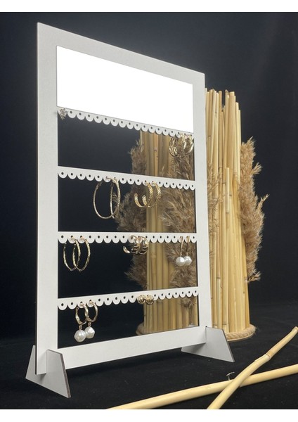 Ahşap Aynalı Küpe ve Takı Sergileme Standı, Şık ve Kullanışlı Tasarım fiyatları