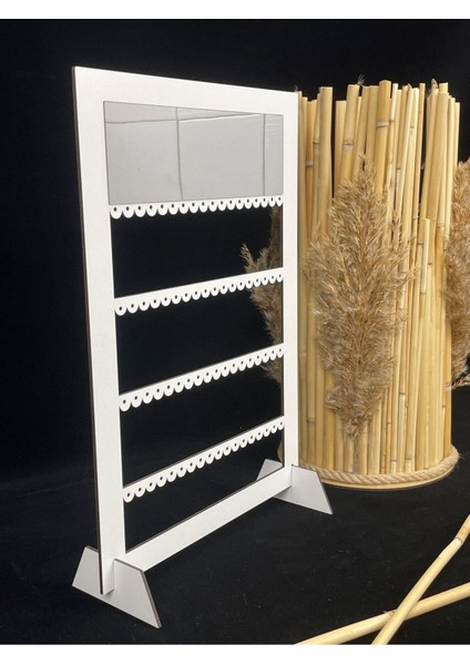 Ahşap Aynalı Küpe ve Takı Sergileme Standı, Şık ve Kullanışlı Tasarım modelleri