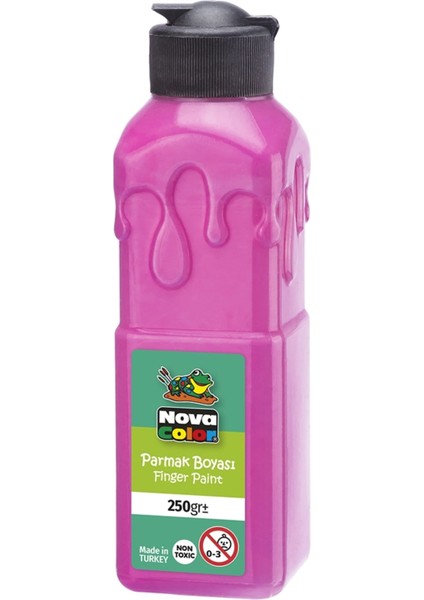 Pembe Parmak Boyası Nova Color 250 ml - Kolay Silinebilir