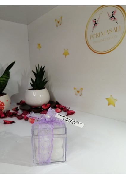 Lotus Kutulu Mum Söz, Nişan, Düğün, Kına, Nikah,hediyelik -15 Adet