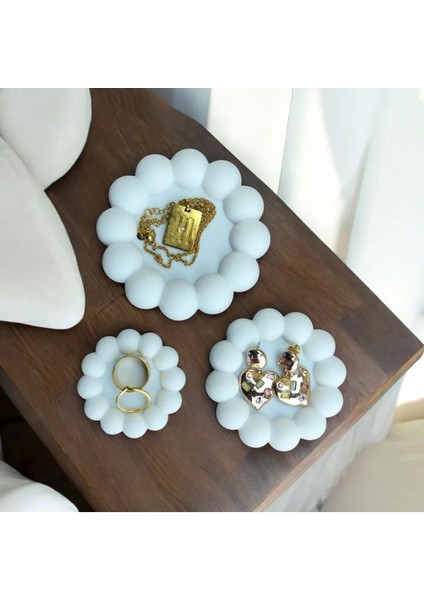 3'lü Takı ve Makyaj Düzenleyici, Beyaz