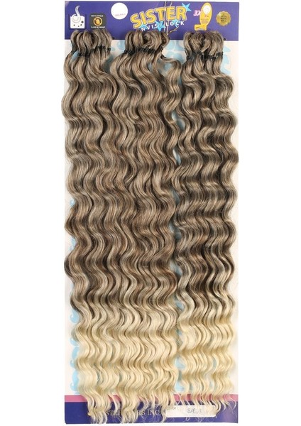 Afro Dalgası Saç Küllü Kahve Platin Ombreli 8/613