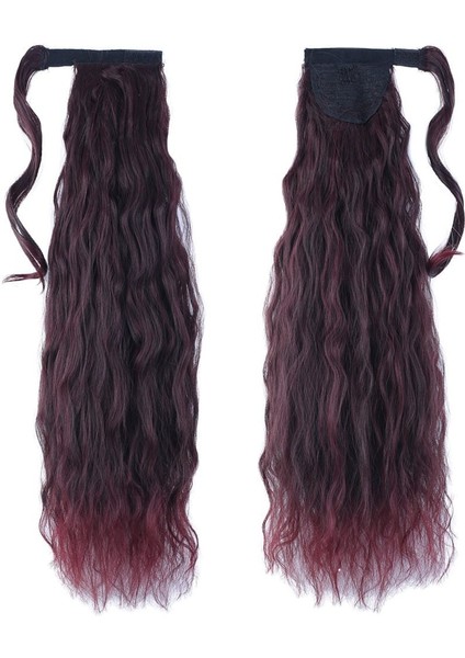 Bağlamalı Kabarık Dalgalı At Kuyruğu / Koyu Kızıl