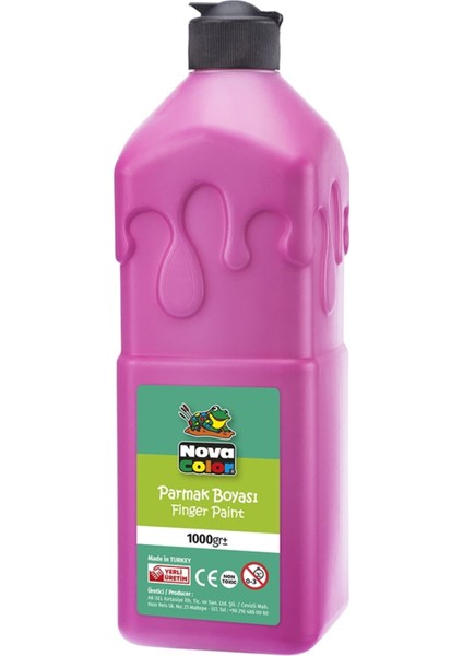 Pembe Parmak Boyası Nova Color 1000 ml - Kolay Silinebilir