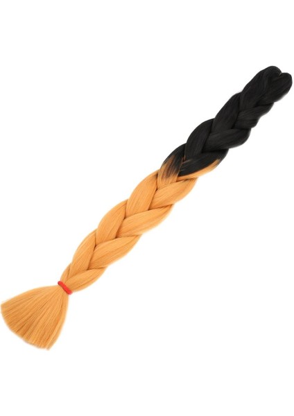 Afrika Örgülük Sentetik Ombreli Saç 100 gr Siyah Hardal Sarı