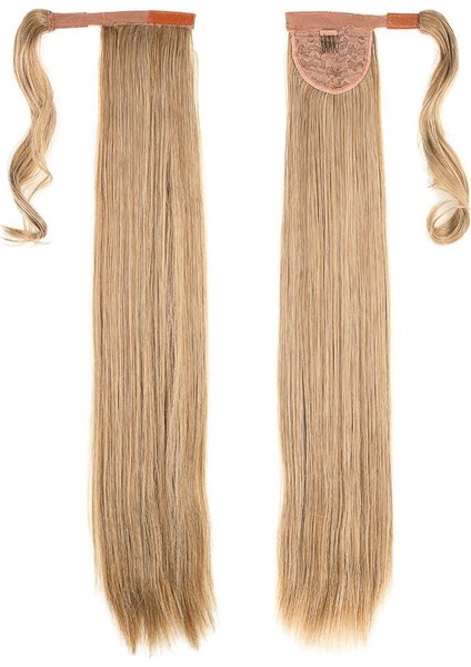 Bağlamalı Düz At Kuyruğu / Karamel Platin Röfleli