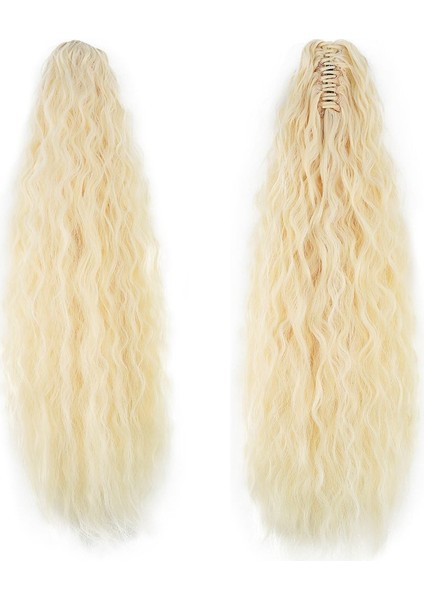 Tokalı Kabarık Dalgalı At Kuyruğu / Açık Platin