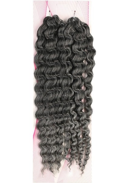 Nice Bulk Afro Su Dalgası Saç Siyah Gri Ombreli