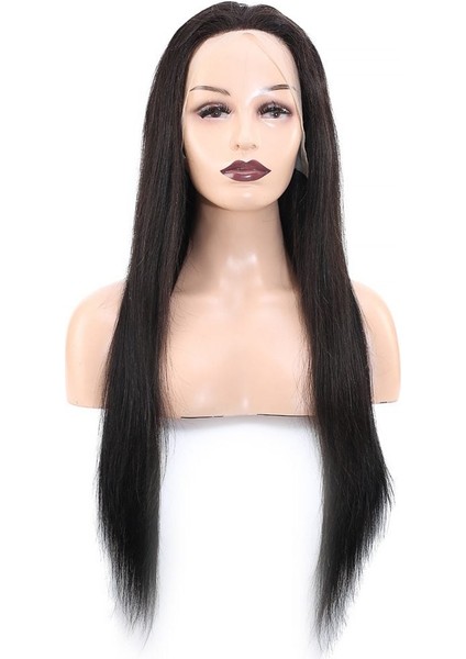 Front Lace Gerçek Tül Peruk Düz / Doğal / 70/75CM