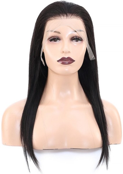 Front Lace Gerçek Tül Peruk Düz / Doğal / 55/60CM