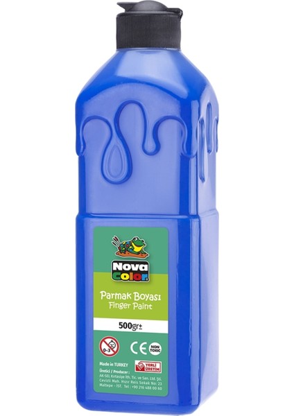 Mavi Parmak Boyası Nova Color 500 ml - Kolay Silinebilir