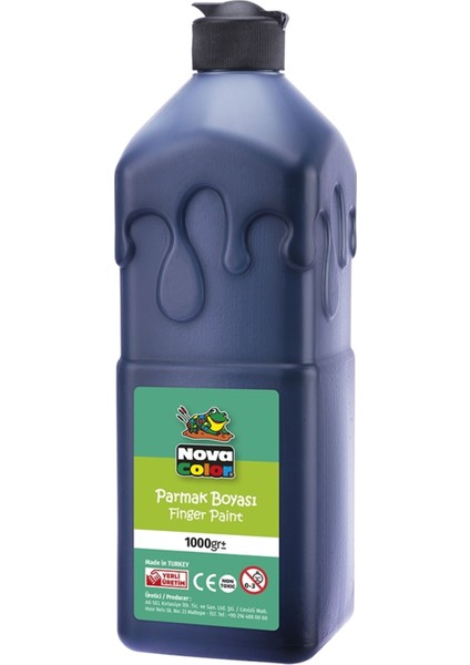 Siyah Parmak Boyası Nova Color 1000 ml - Kolay Silinebilir