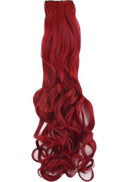 Fiber Sentetik Dalgalı 8 Parça Çıt Çıt - Kızıl