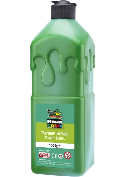 Yeşil Parmak Boyası Nova Color 1000 ml - Kolay Silinebilir