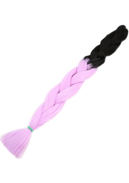 Afrika Örgülük Sentetik Ombreli Saç 100 gr Siyah Lila