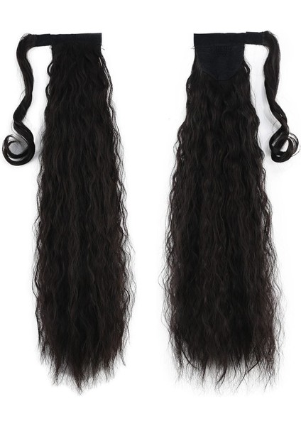 Bağlamalı Kabarık Dalgalı At Kuyruğu / Kahverengi