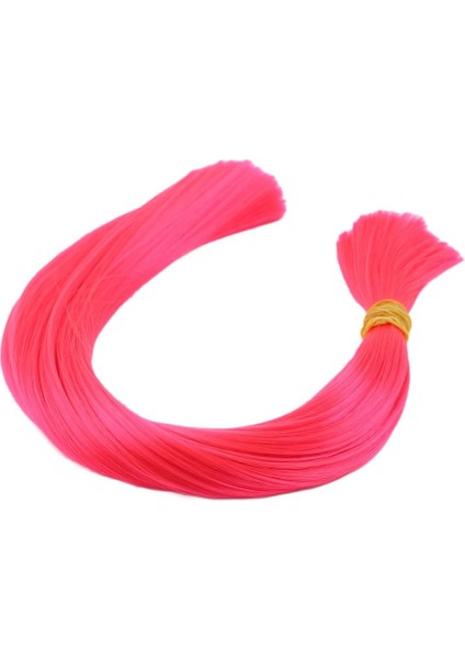 Neon Pembe Renkli Sentetik Boğum Saç / 1kg