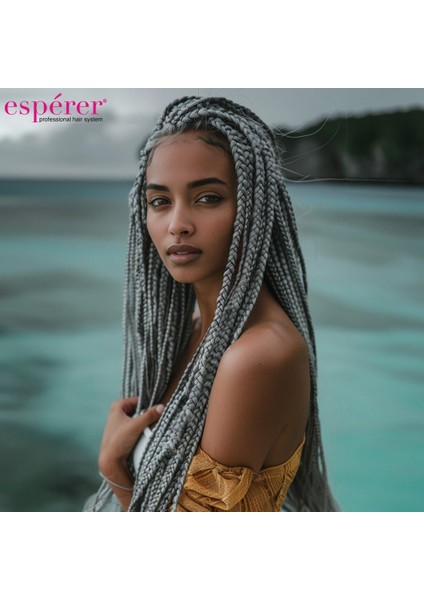 Sentetik Örgülük Saç 100 gr / Koyu Gri