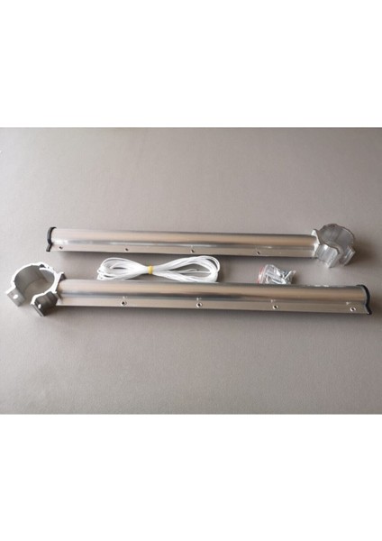 Gri Alüminyum Korkuluk Küpeşte ve Balkon Kurutma Askısı Seti