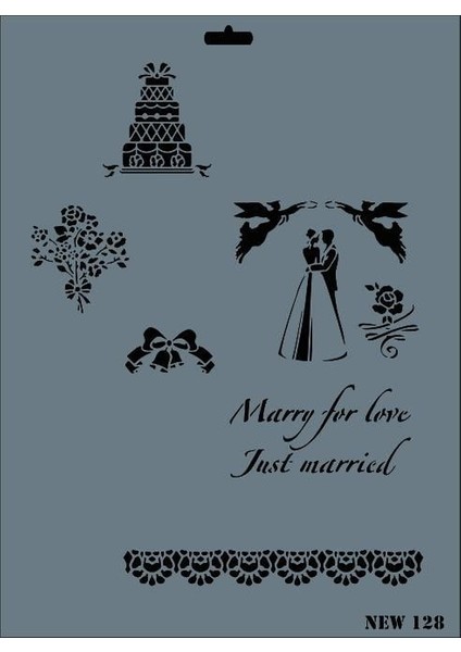 Rich New Seri N-128 Stencil 35X25 cm