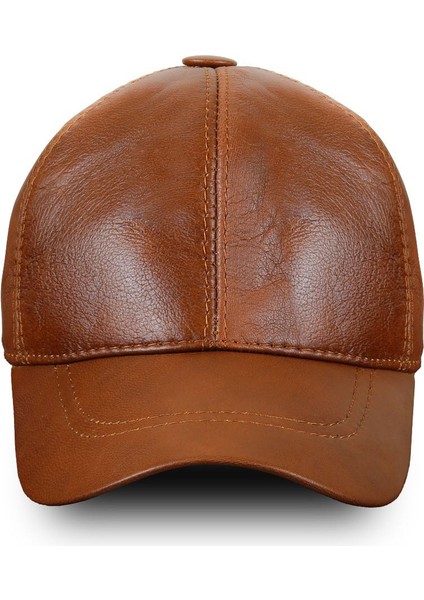 Unisex Hakiki Deri Taba Cırt Cırtlı Şapka – Ayarlanabilir Spor & Şık Tasarım (57-59 cm ) Arkadan ayarlanabilir