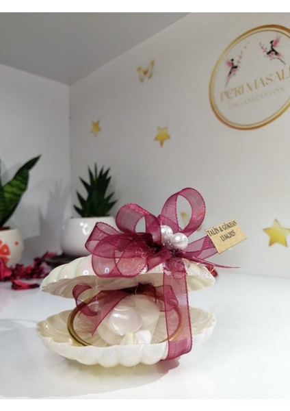 Badem Şekerli Istiridye Söz, Nişan, Düğün, Kına, Nikah,hediyelik -15 Adet