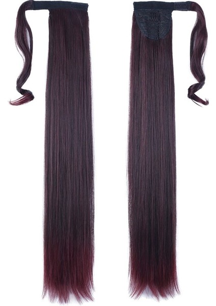 Bağlamalı Düz At Kuyruğu / Koyu Kızıl