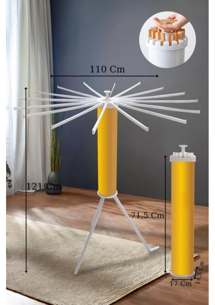 Açılıp Kapanabilen 360° Dönebilir Kurutmalık Askısı, Şık Altın Renk indirimleri