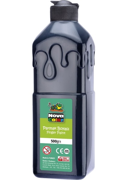 Siyah Parmak Boyası Nova Color 500 ml - Kolay Silinebilir