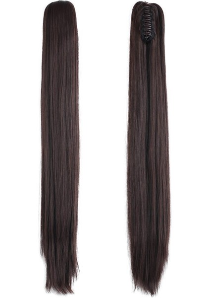 Tokalı Düz At Kuyruğu / Koyu Kahve