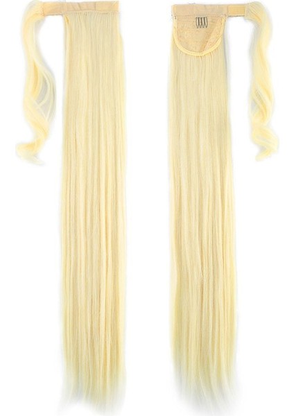 Bağlamalı Düz At Kuyruğu / Açık Platin