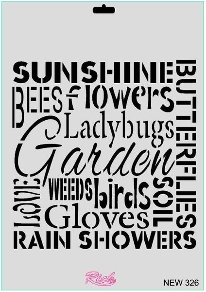 Rich New Seri N-326 Stencil 35X25 cm