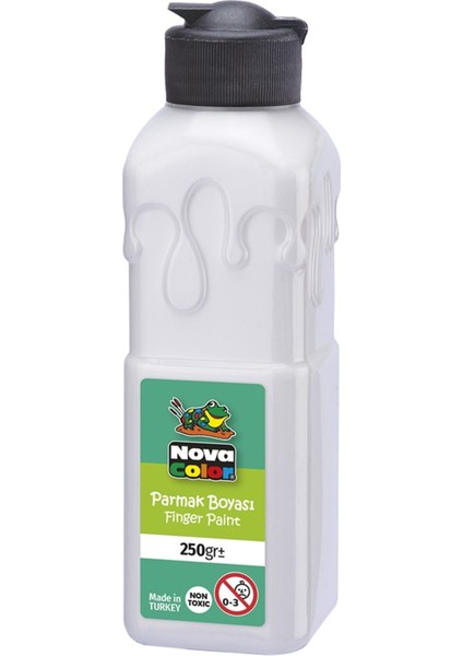 Beyaz Parmak Boyası Nova Color 250 ml - Kolay Silinebilir