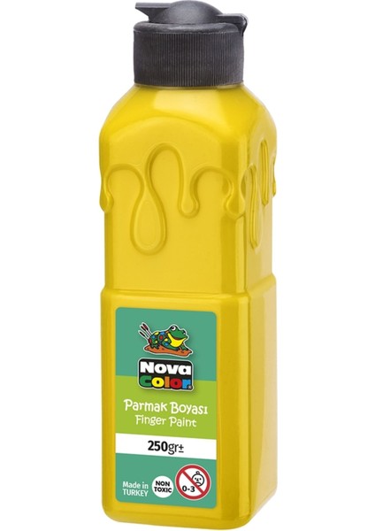 Sarı Parmak Boyası Nova Color 250 ml - Kolay Silinebilir