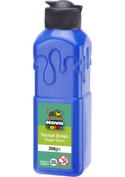 Mavi Parmak Boyası Nova Color 250 ml - Kolay Silinebilir