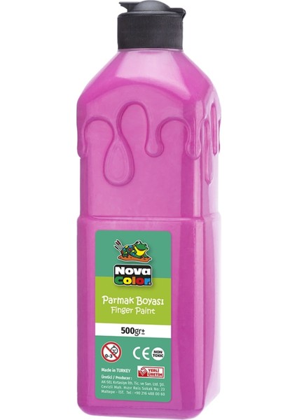 Pembe Parmak Boyası Nova Color 500 ml - Kolay Silinebilir